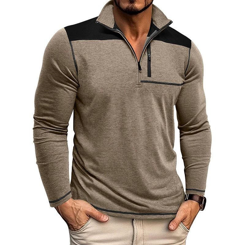 Cevori Slim Fit Soft Knit Half Zip Pullover Shirt