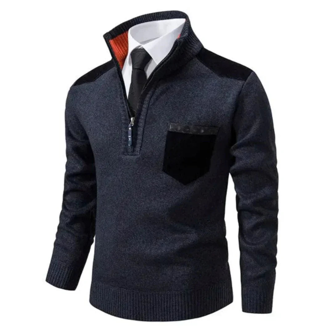 Cevori Half Zip Turtleneck Winter Jumper