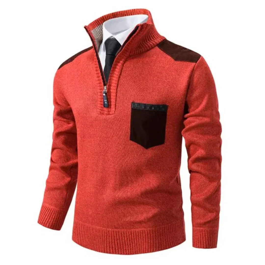 Cevori Half Zip Turtleneck Winter Jumper