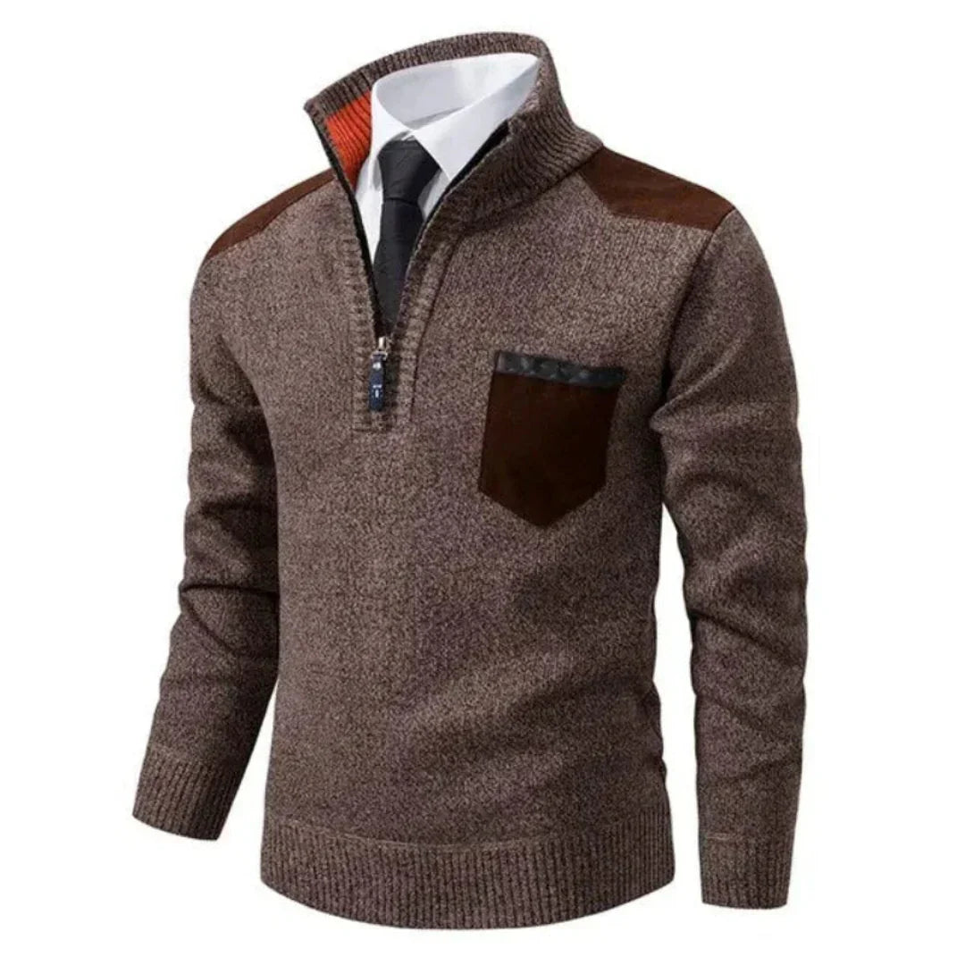 Cevori Half Zip Turtleneck Winter Jumper