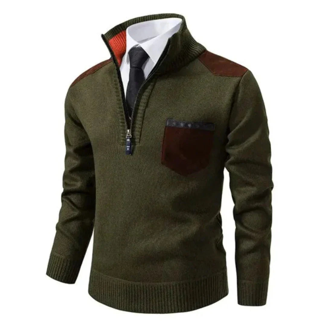 Cevori Half Zip Turtleneck Winter Jumper
