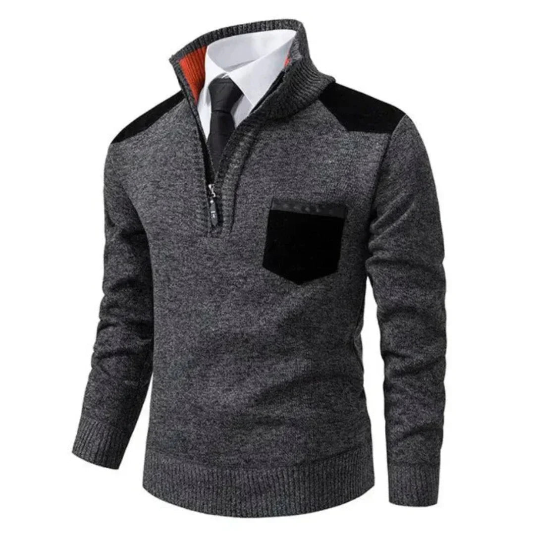 Cevori Half Zip Turtleneck Winter Jumper