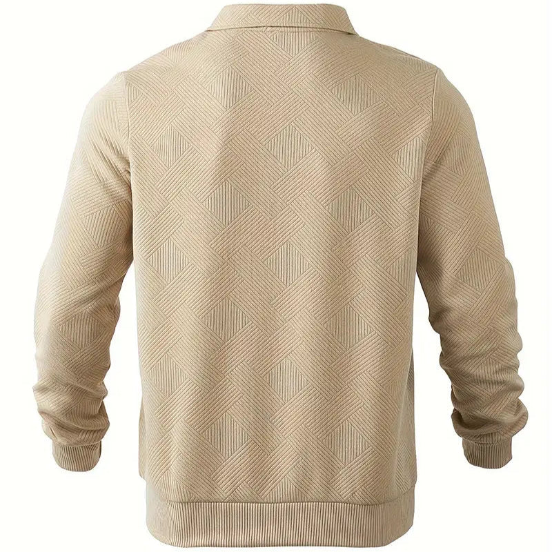 Cevori Collared Quarter Zip Sweatshirt