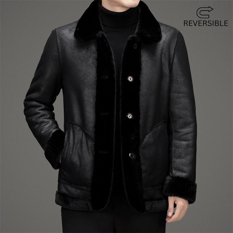 Cevori Reversible Warm Style Faux Fur Jacket