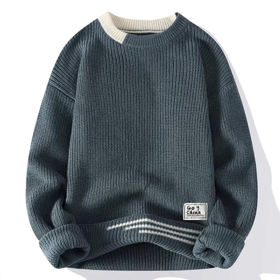 Cevori Knit Crewneck Sweater Relaxed Fit