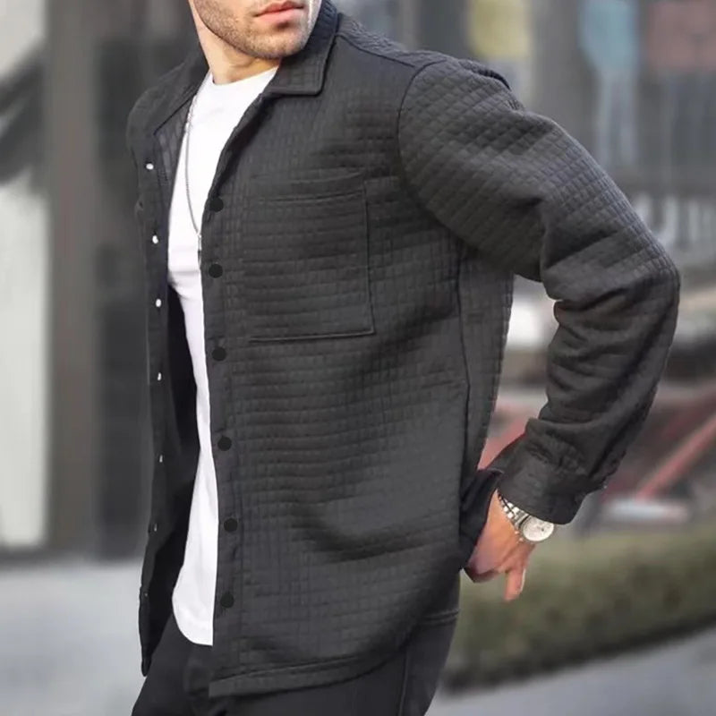 Cevori Relaxed Fit Quilted Shirt Jacket