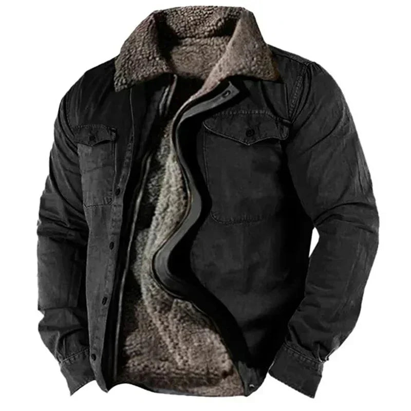 Cevori Fleece Lined Coat Casual Winter Jacket