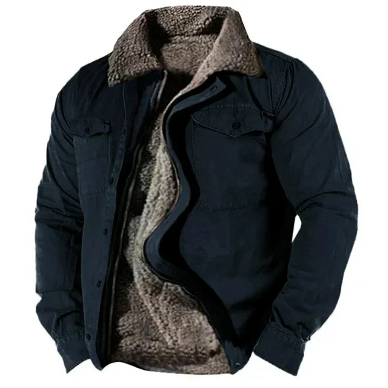 Cevori Fleece Lined Coat Casual Winter Jacket