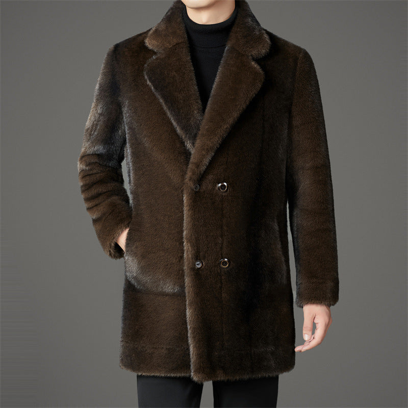Cevori Reversible Winter Style Faux Fur Coat