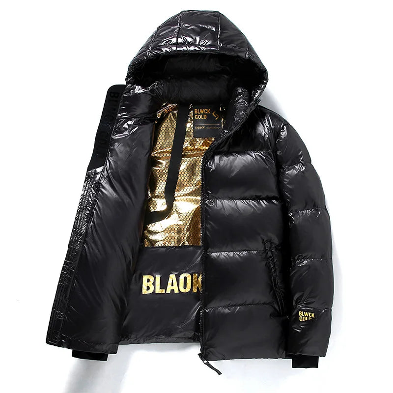 Cevori Winter Wear Black Hooded Puffer Jacket