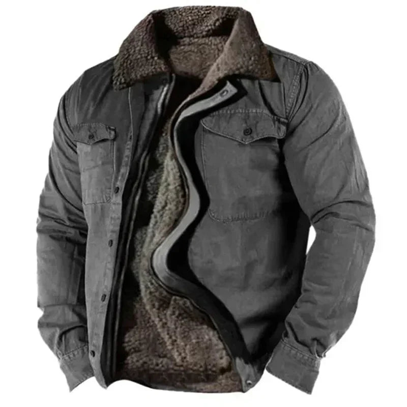 Cevori Fleece Lined Coat Casual Winter Jacket