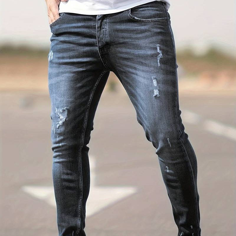 Cevori Ripped Style Skinny Jeans