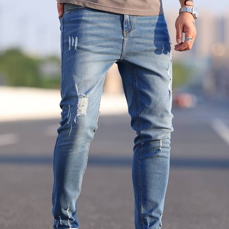Cevori Ripped Style Skinny Jeans