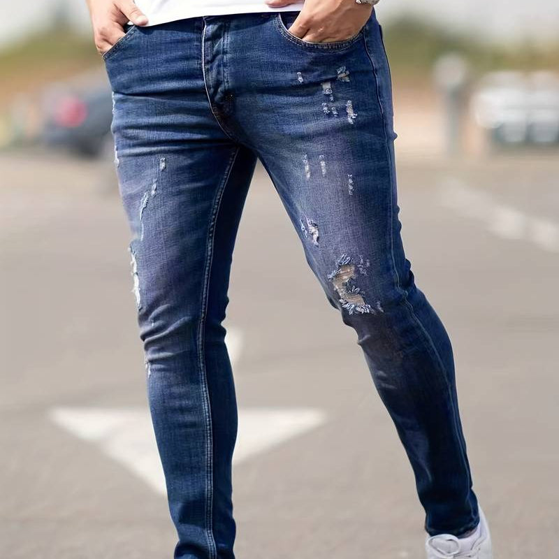 Cevori Ripped Style Skinny Jeans