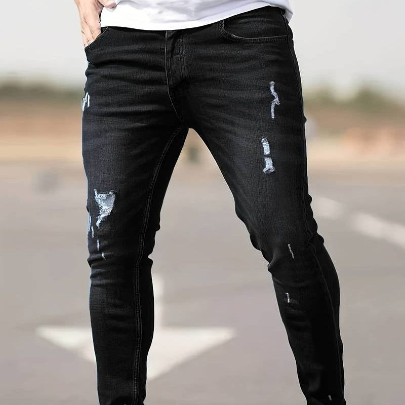 Cevori Ripped Style Skinny Jeans