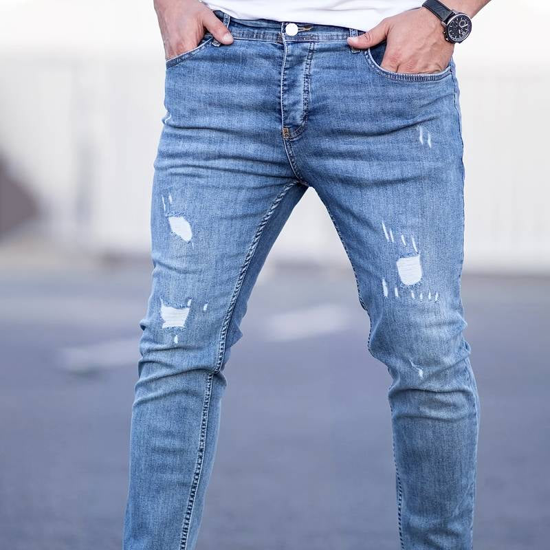 Cevori Ripped Style Skinny Jeans