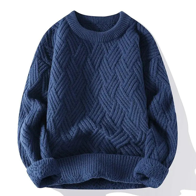 Cevori Knit Patterned Sweater Crewneck