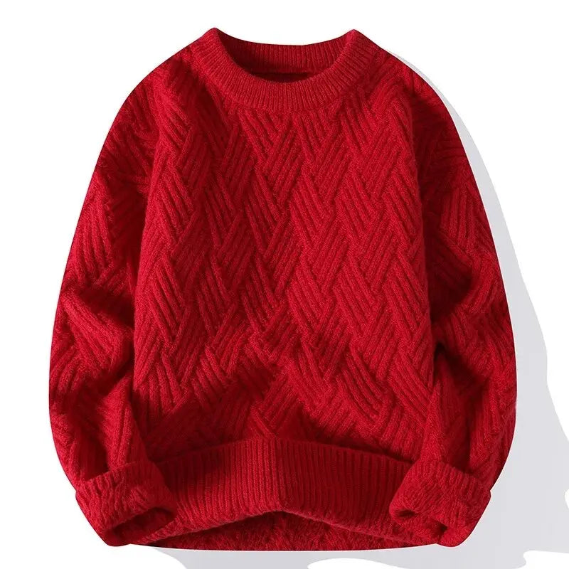 Cevori Knit Patterned Sweater Crewneck