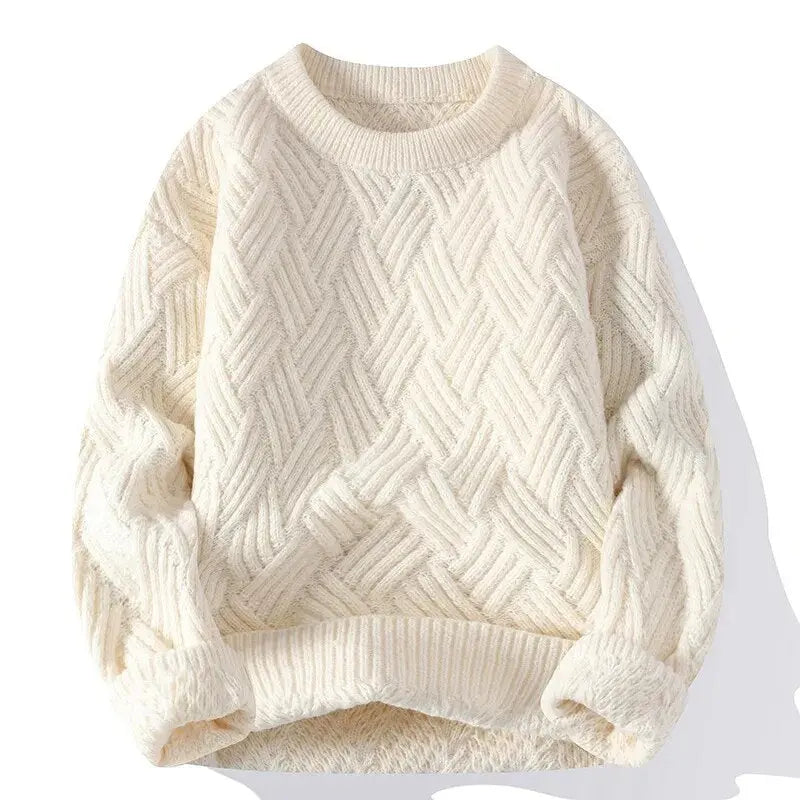 Cevori Knit Patterned Sweater Crewneck