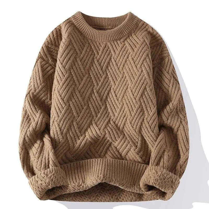 Cevori Knit Patterned Sweater Crewneck