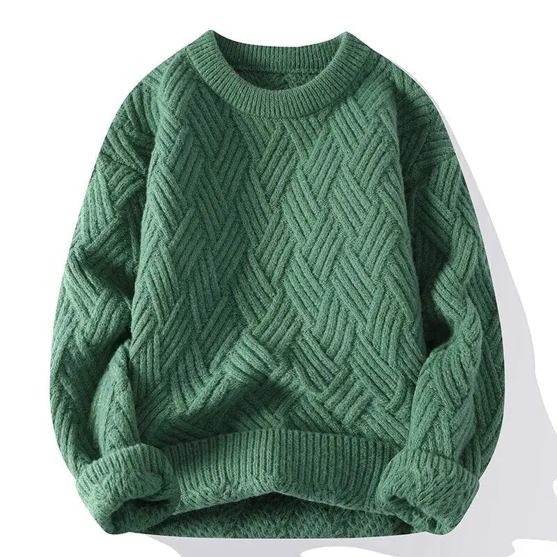 Cevori Knit Patterned Sweater Crewneck