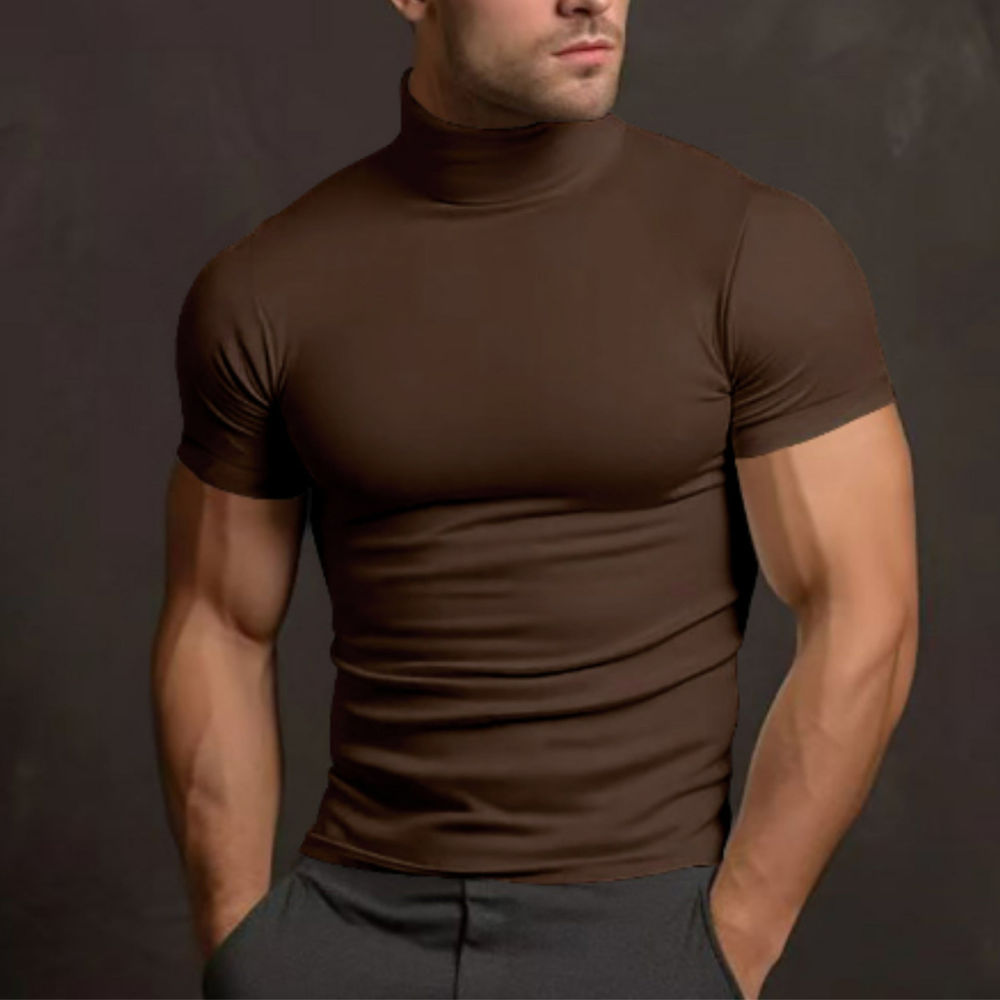 Cevori Slim Fit Turtleneck T-Shirt