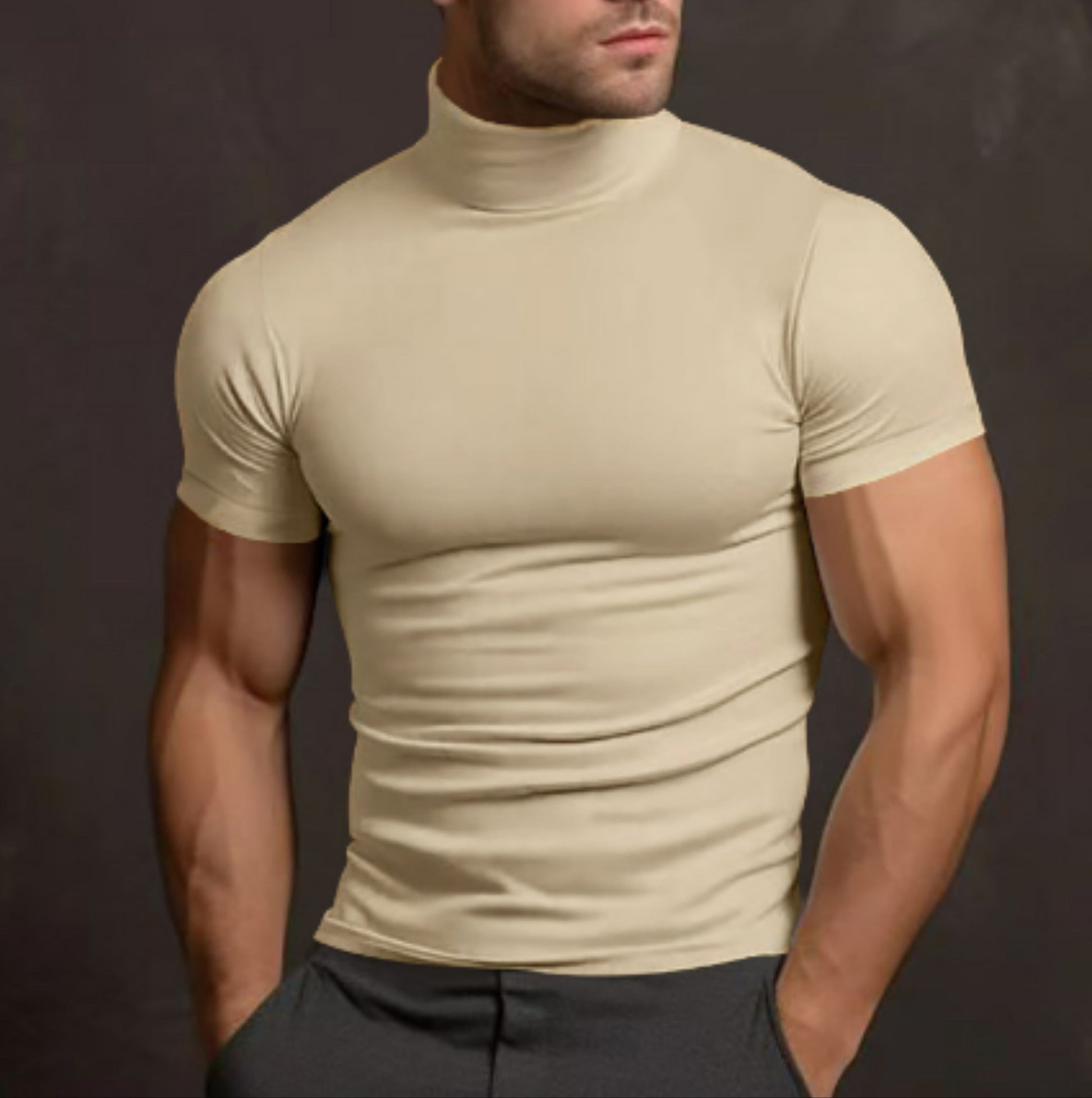 Cevori Slim Fit Turtleneck T-Shirt