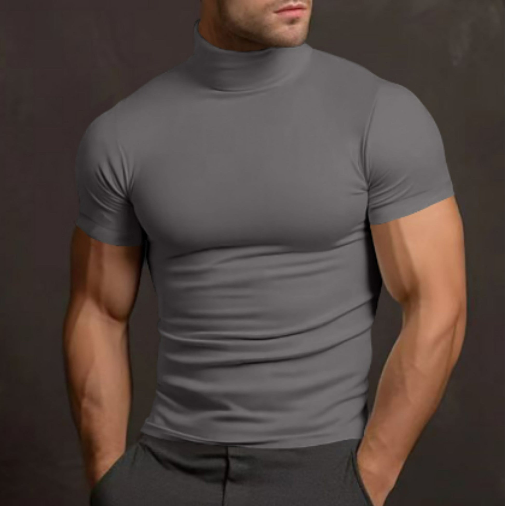 Cevori Slim Fit Turtleneck T-Shirt