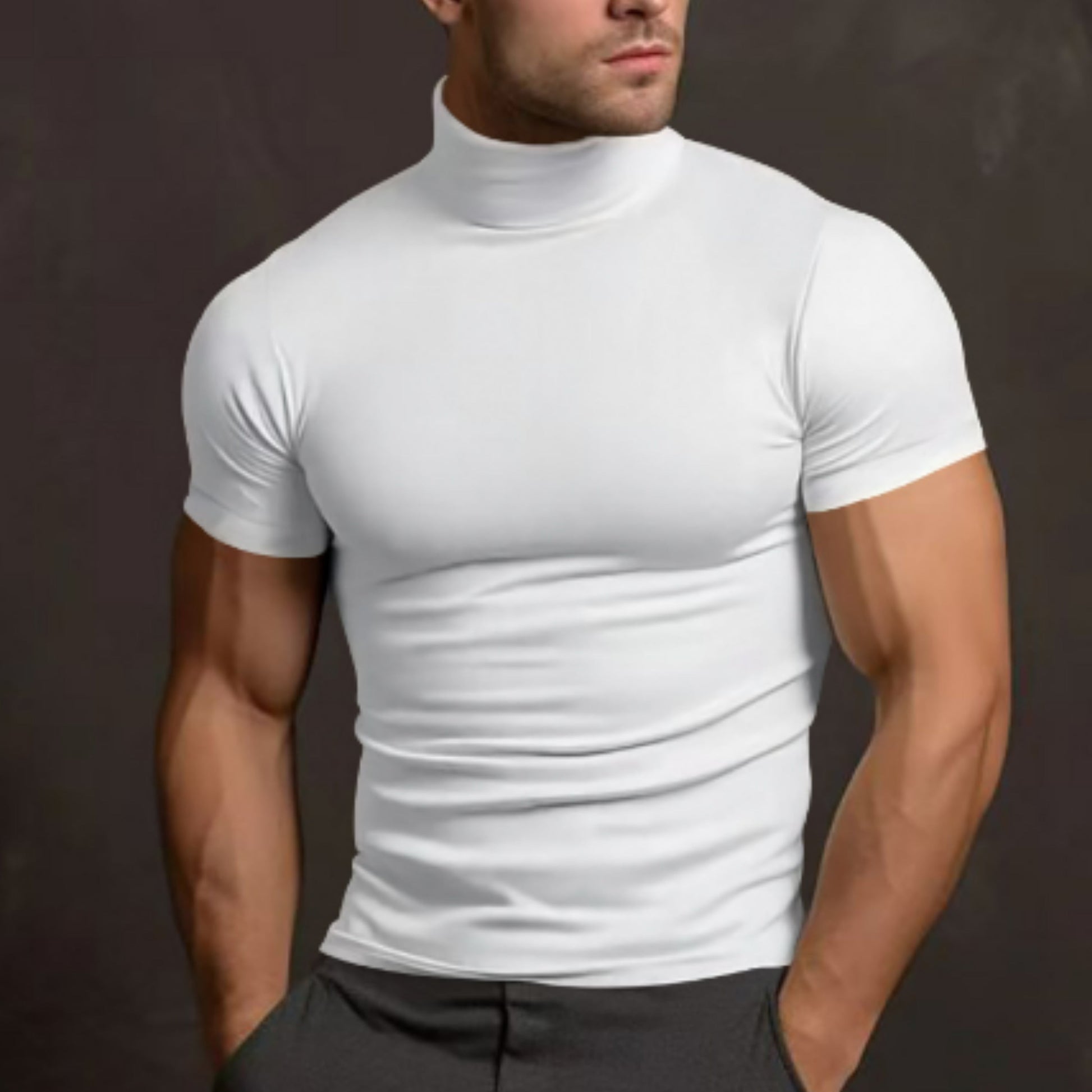 Cevori Slim Fit Turtleneck T-Shirt