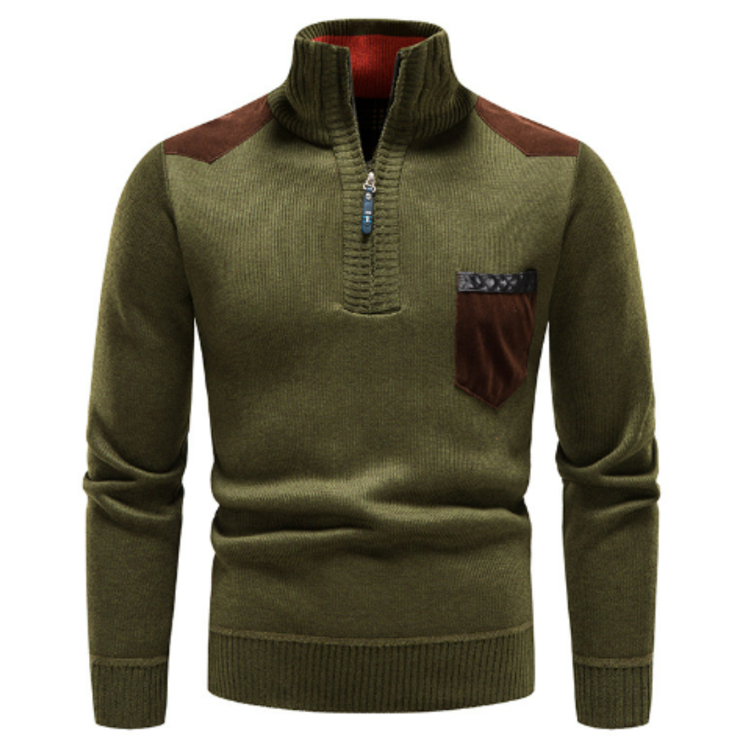 Cevori Half Zip Turtleneck Winter Jumper