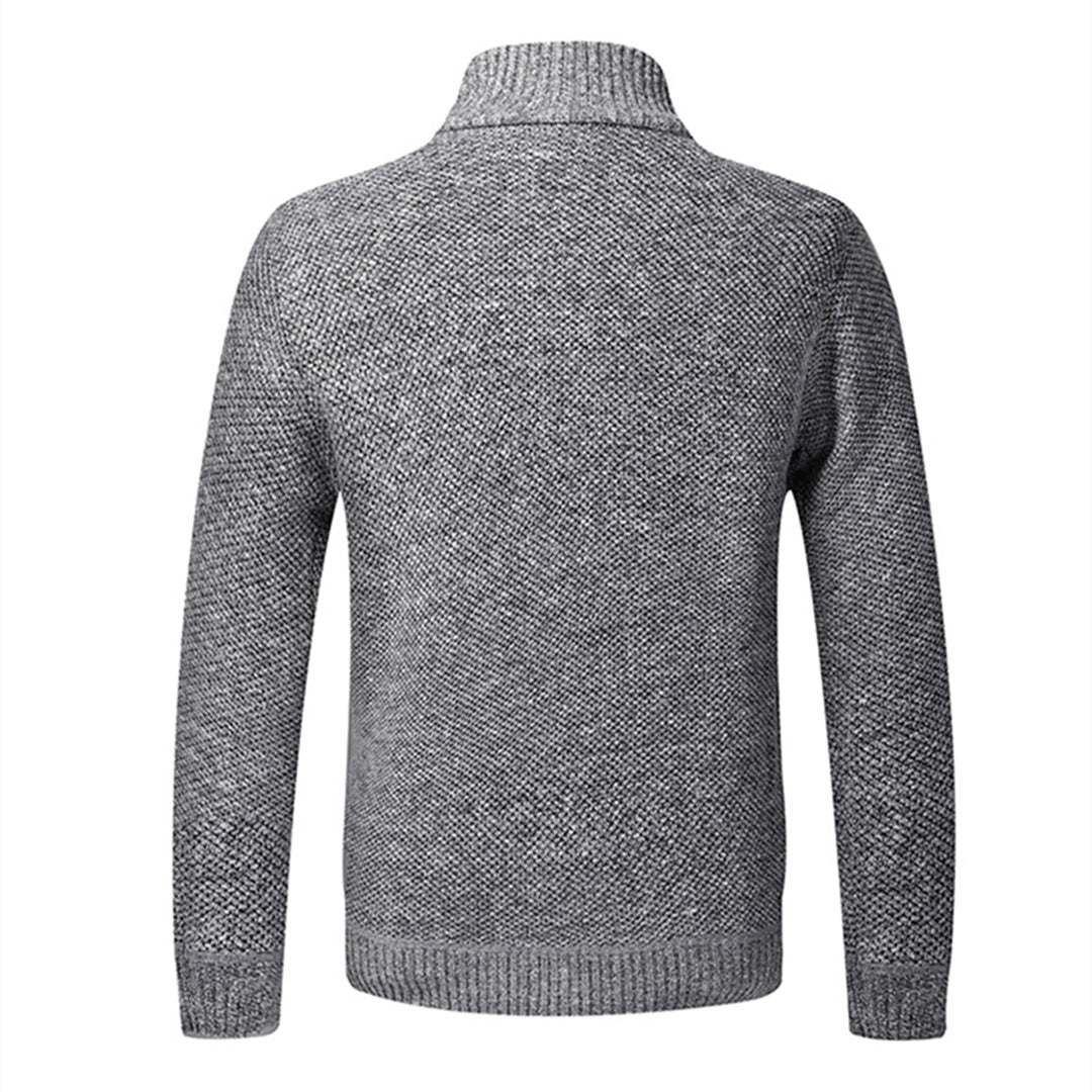 Cevori Knitted Long Sleeve Zip Cardigan