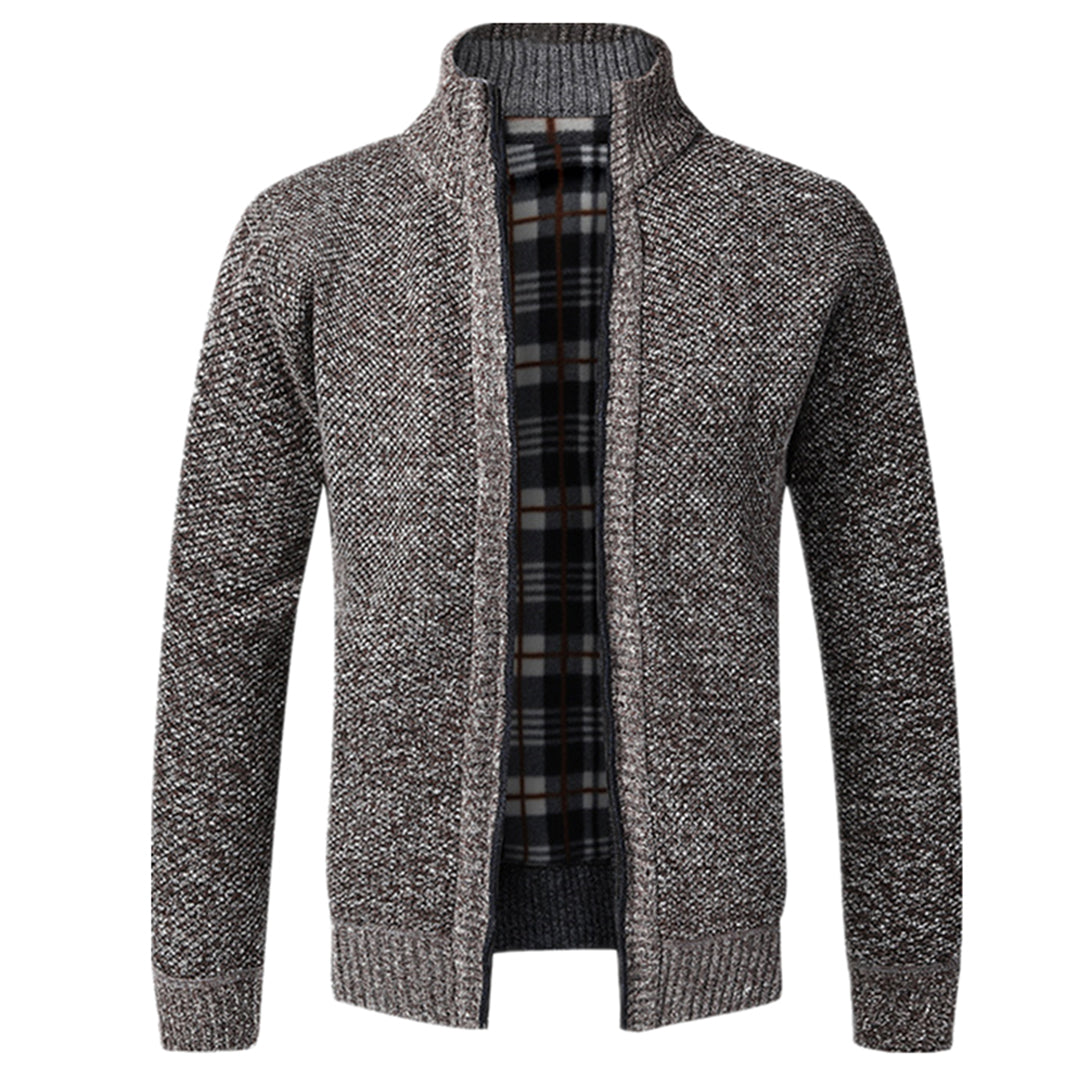 Cevori Knitted Long Sleeve Zip Cardigan