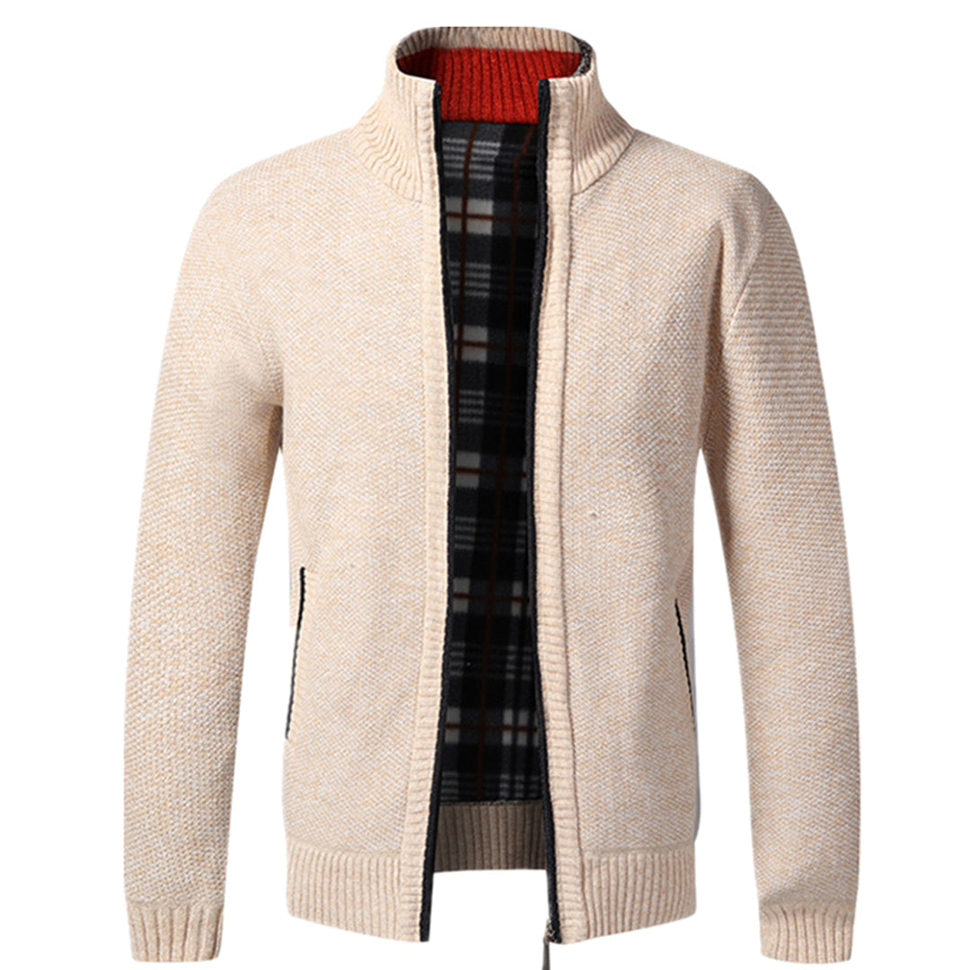 Cevori Knitted Long Sleeve Zip Cardigan
