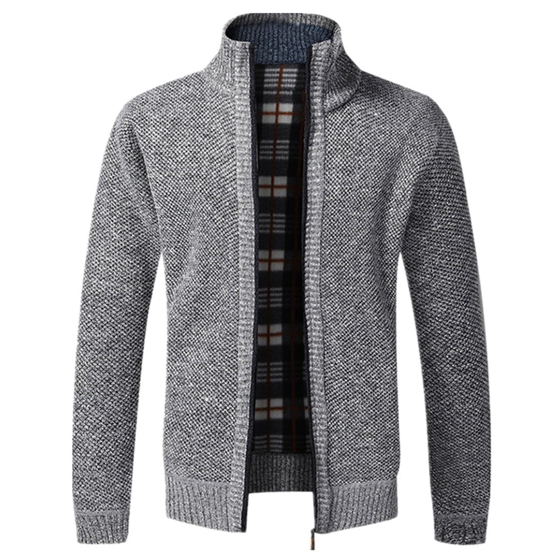 Cevori Knitted Long Sleeve Zip Cardigan