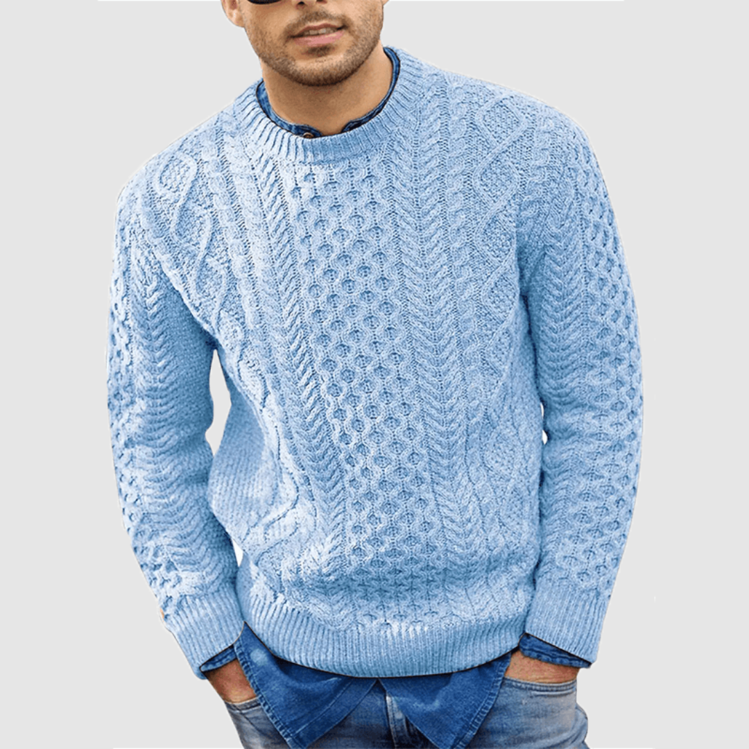 Cevori Cable Knit Design Warm Textured Jumper