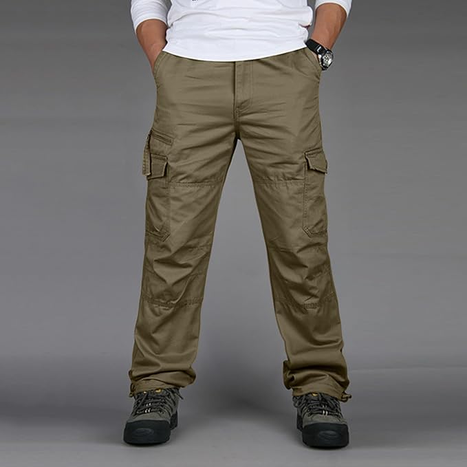 Cevori Regular Fit Flap Pockets Cargo Trousers