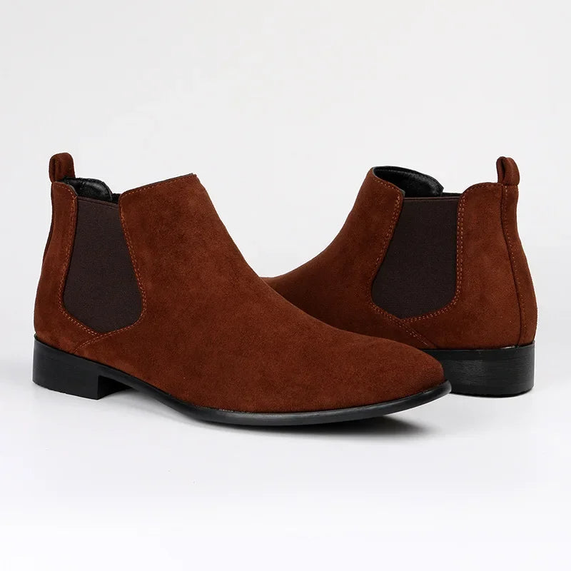 Cevori Sleek Low Heel Ankle Chelsea Boots