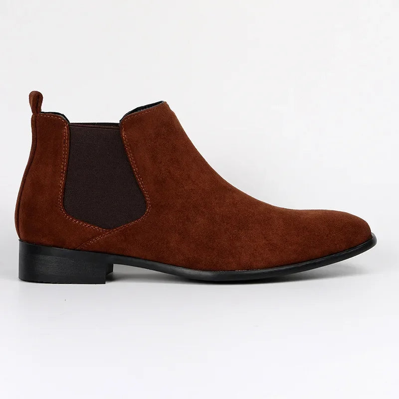 Cevori Sleek Low Heel Ankle Chelsea Boots