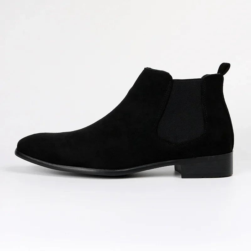 Cevori Sleek Low Heel Ankle Chelsea Boots