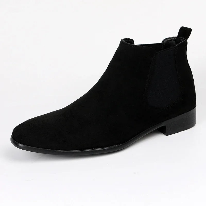 Cevori Sleek Low Heel Ankle Chelsea Boots