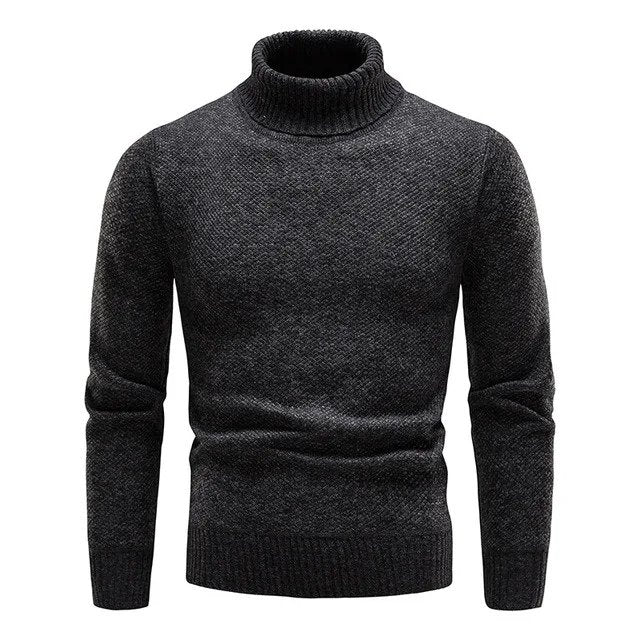 Cevori Classic Slim Fit Turtleneck Ribbed Jumper