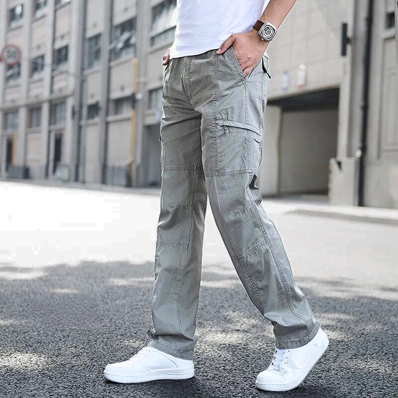 Cevori Straight Leg Cargo Trousers