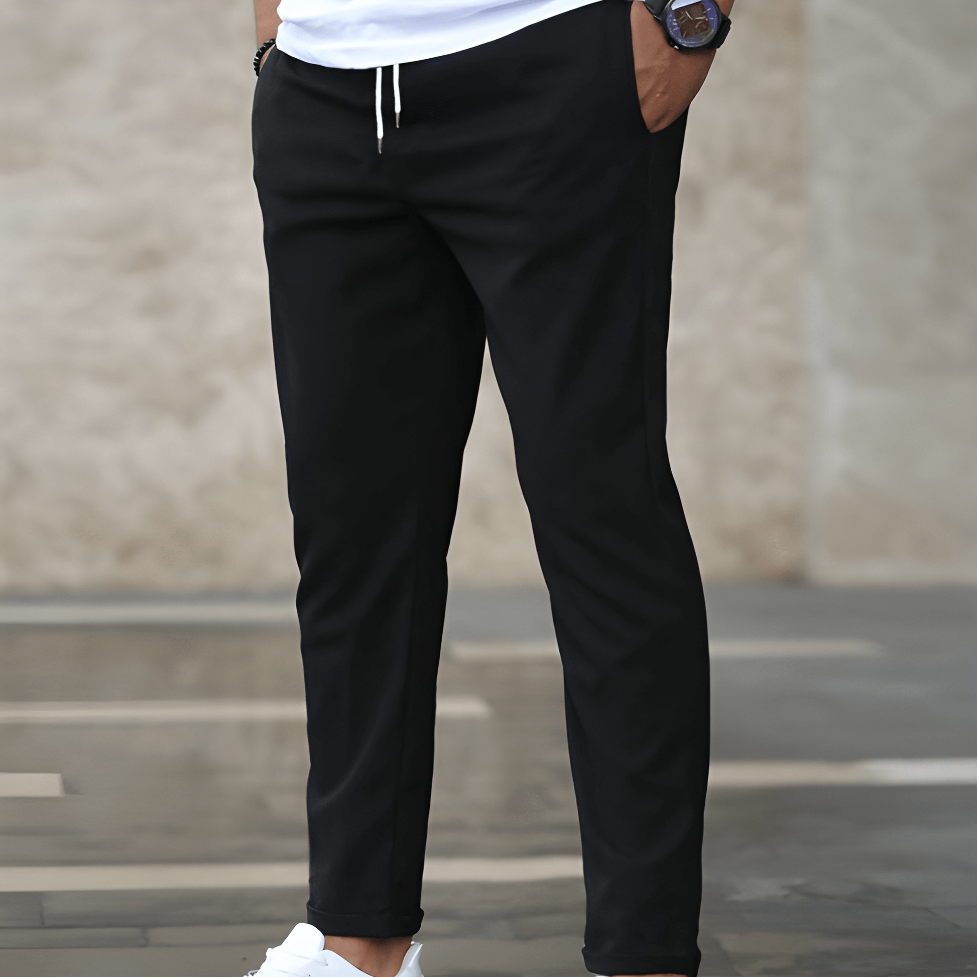 Cevori Casual Slim Fit Stretch Trousers