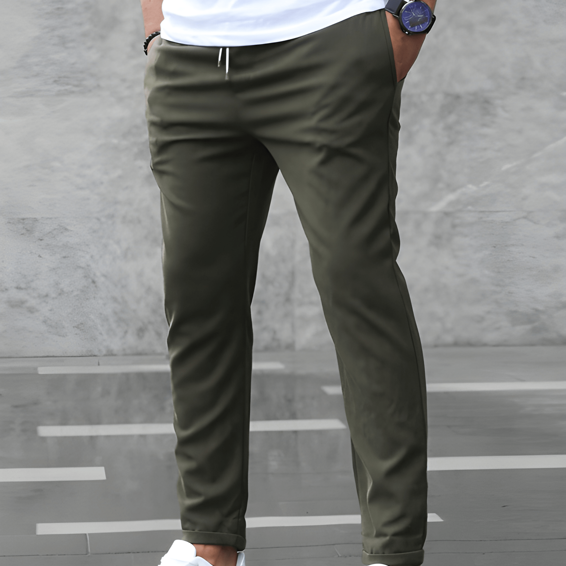 Cevori Casual Slim Fit Stretch Trousers