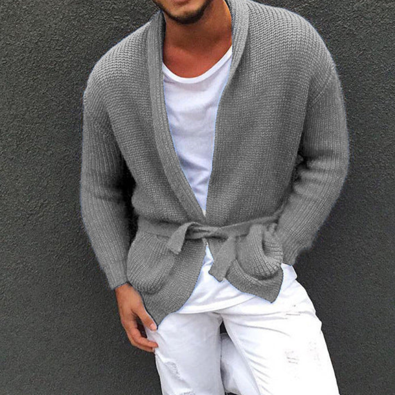 Cevori Casual Belted Knitted Cardigan