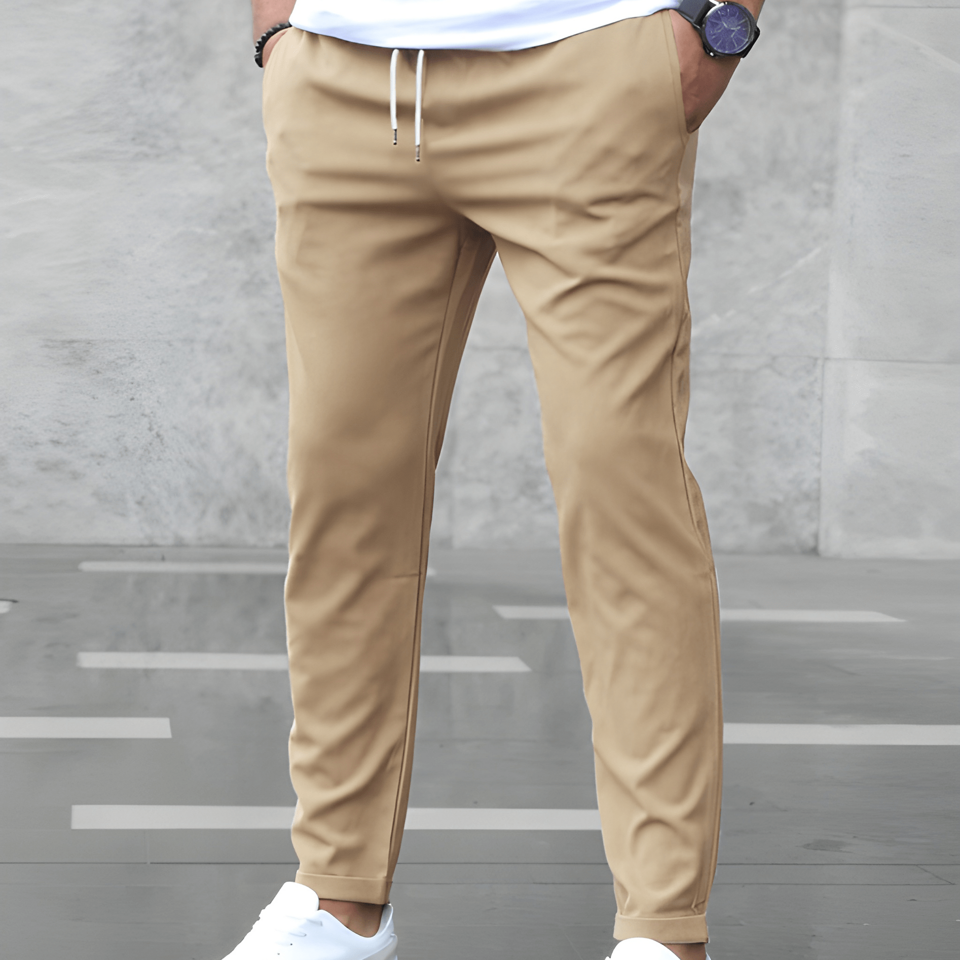 Cevori Casual Slim Fit Stretch Trousers