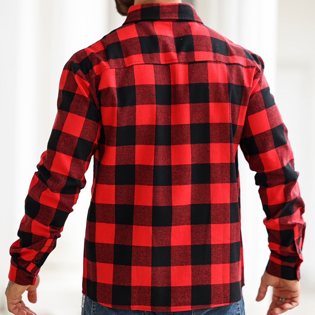Cevori Casual Checked Pattern Long Sleeve Shirt