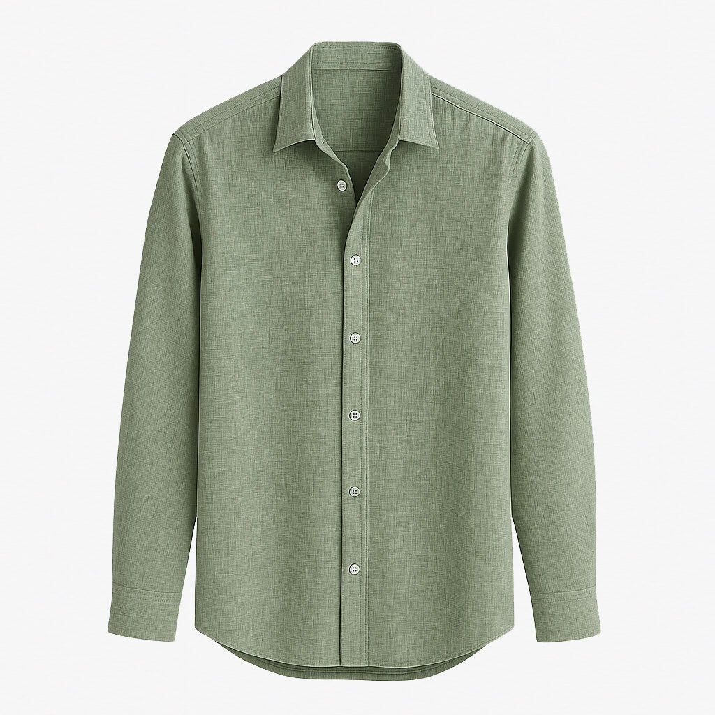 Cevori Linen Shirt Green