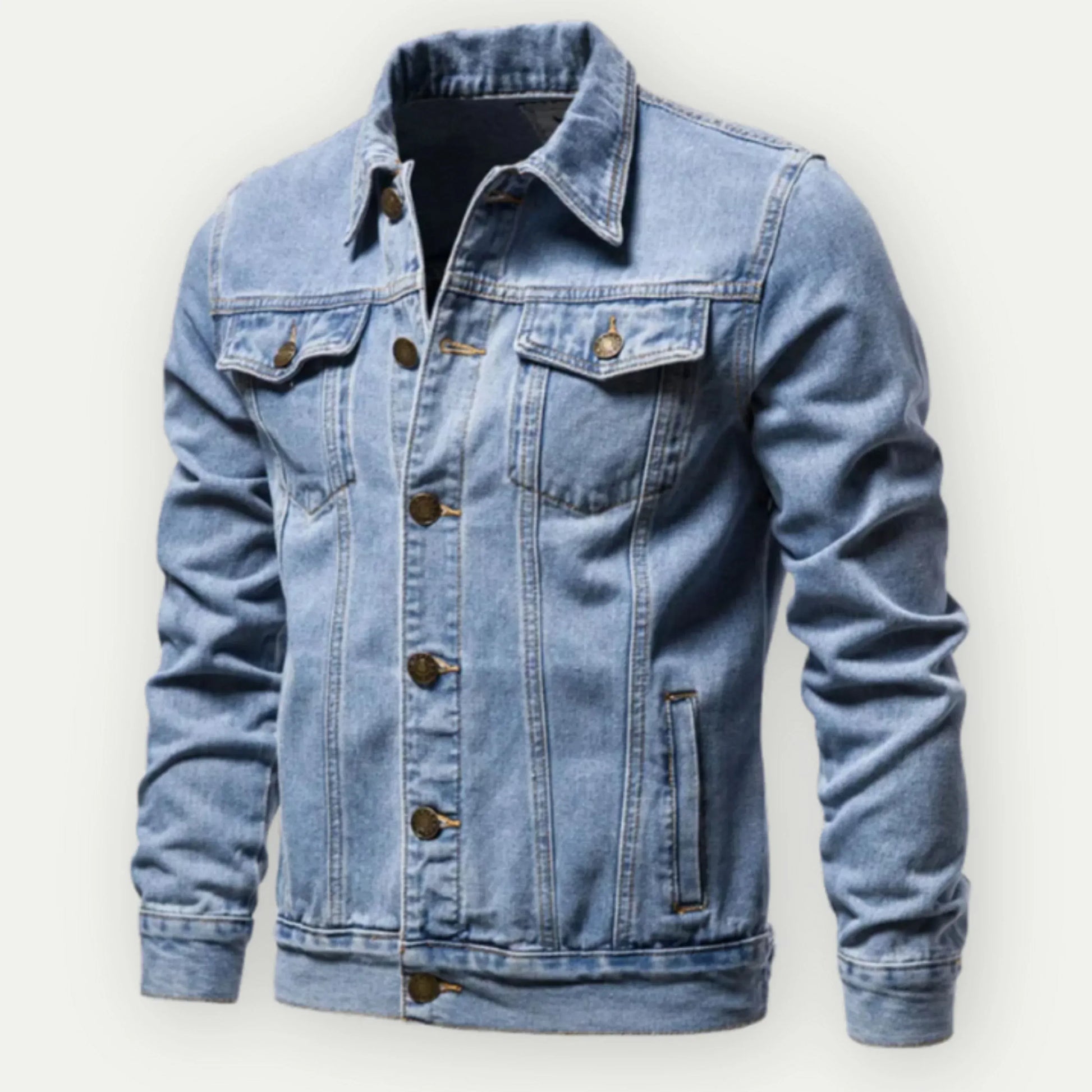 Cevori Tailored Fit Denim Trucker Jacket