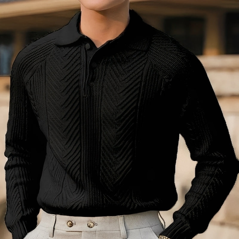 Cevori Elegant Structured Design Knitted Jumper